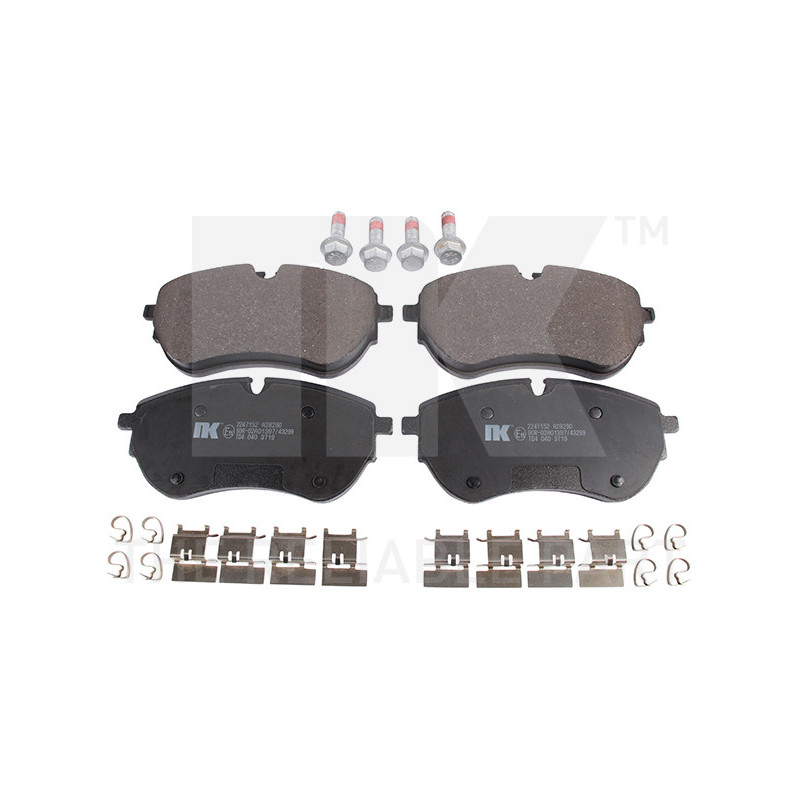 Jeu de quatre plaquettes de frein à disque NK