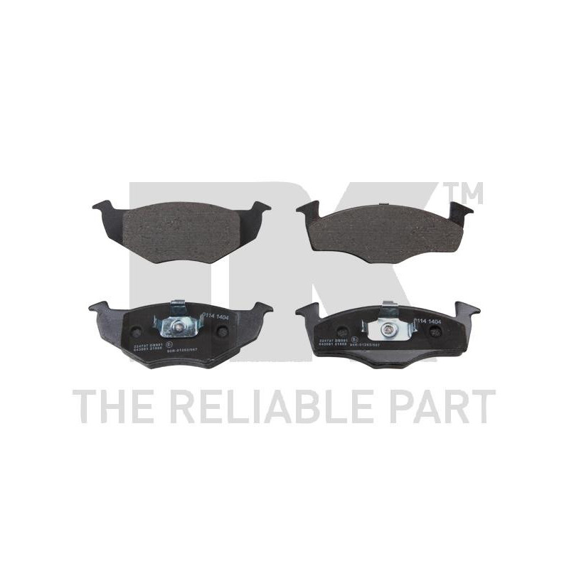 Jeu de quatre plaquettes de frein à disque NK