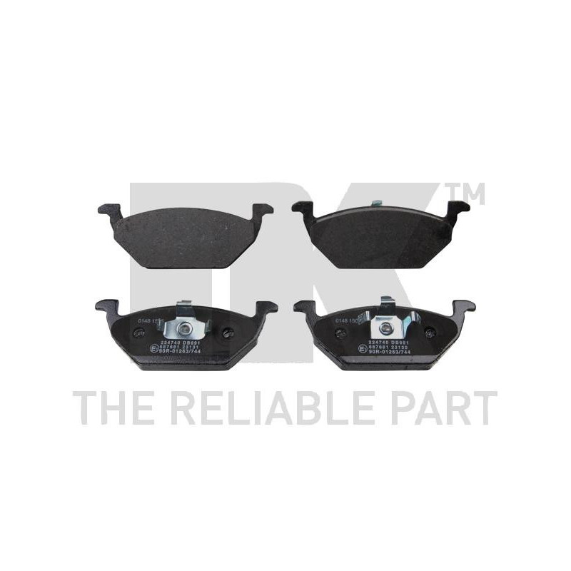 Jeu de quatre plaquettes de frein à disque NK