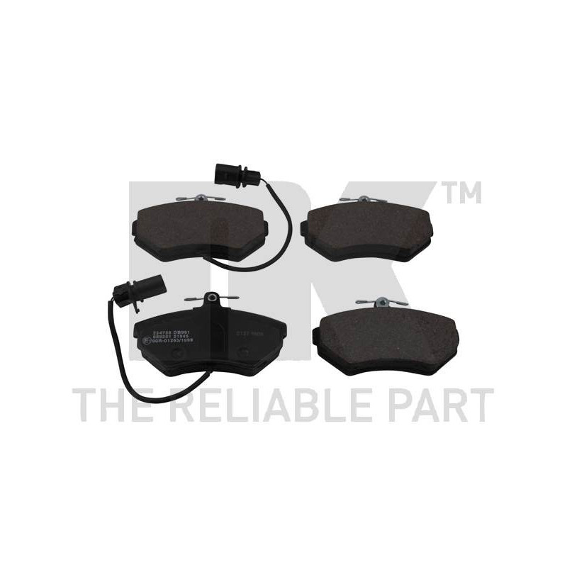 Jeu de quatre plaquettes de frein à disque NK