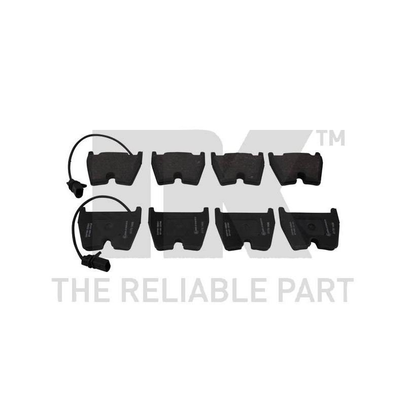 Jeu de quatre plaquettes de frein à disque NK