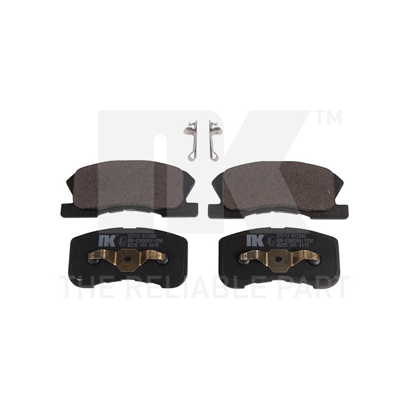 Jeu de quatre plaquettes de frein à disque NK