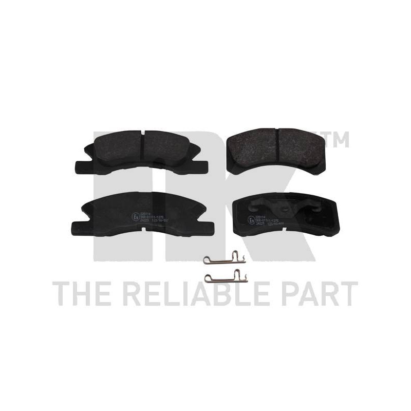 Jeu de quatre plaquettes de frein à disque NK