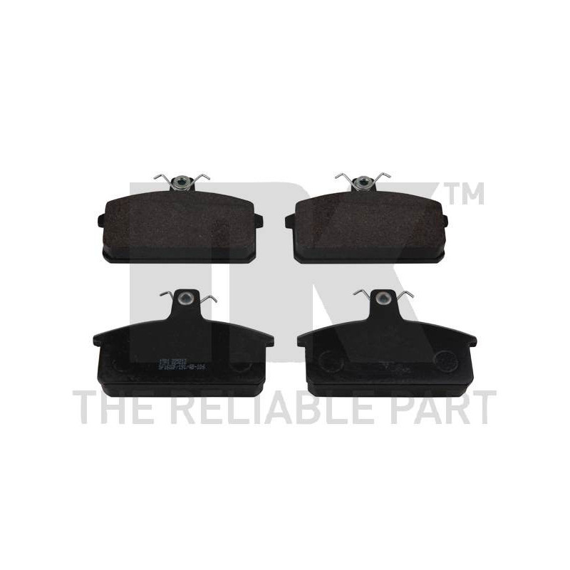 Jeu de quatre plaquettes de frein à disque NK