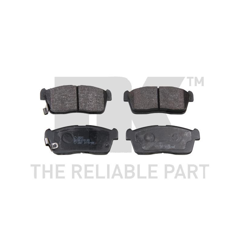 Jeu de quatre plaquettes de frein à disque NK