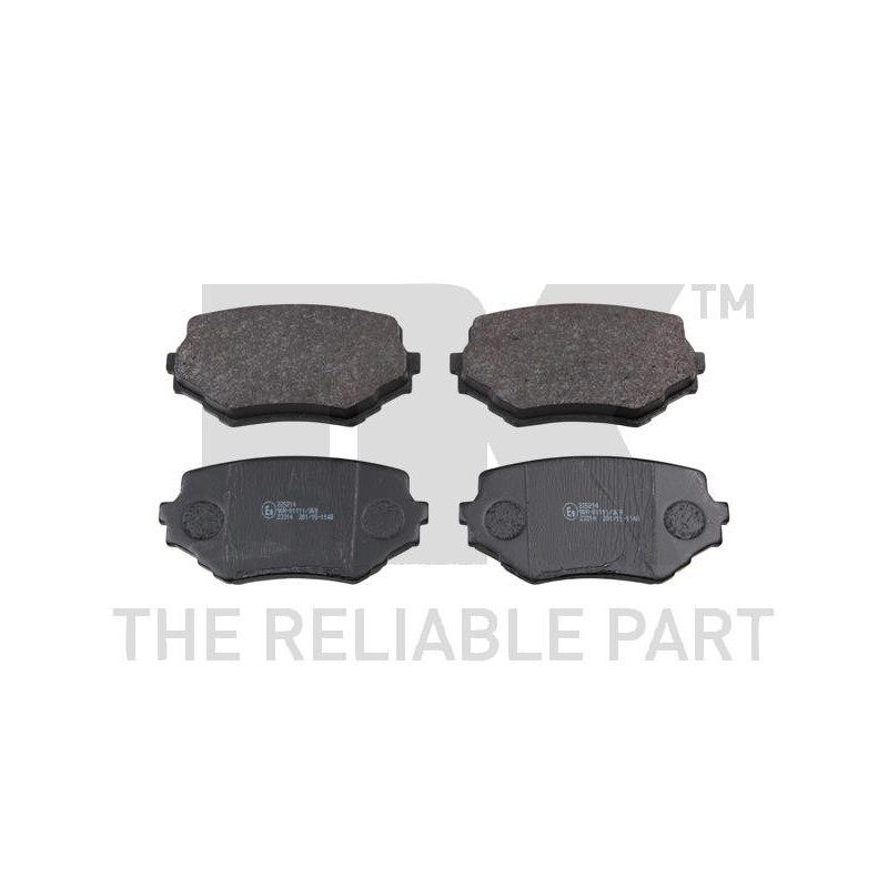 Jeu de quatre plaquettes de frein à disque NK