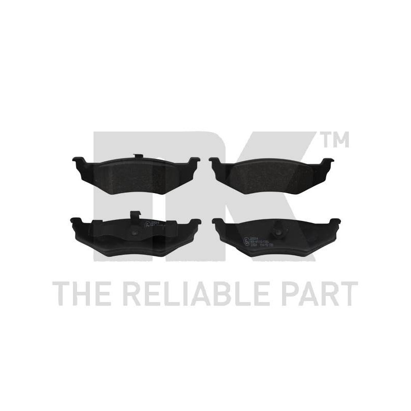 Jeu de quatre plaquettes de frein à disque NK