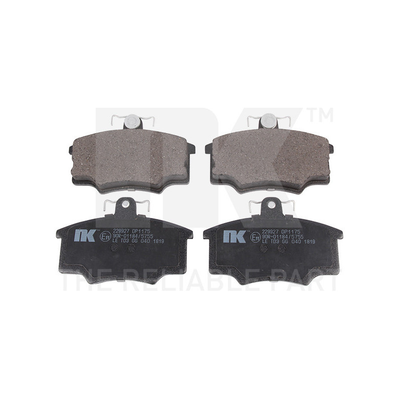 Jeu de quatre plaquettes de frein à disque NK