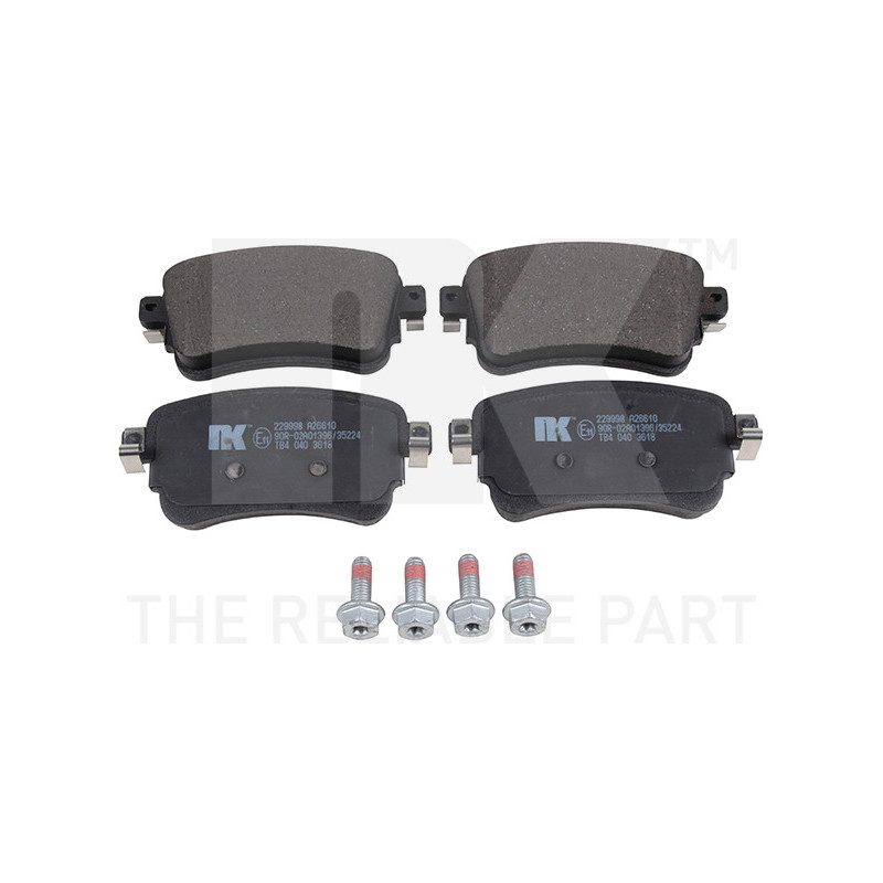 Jeu de quatre plaquettes de frein à disque NK