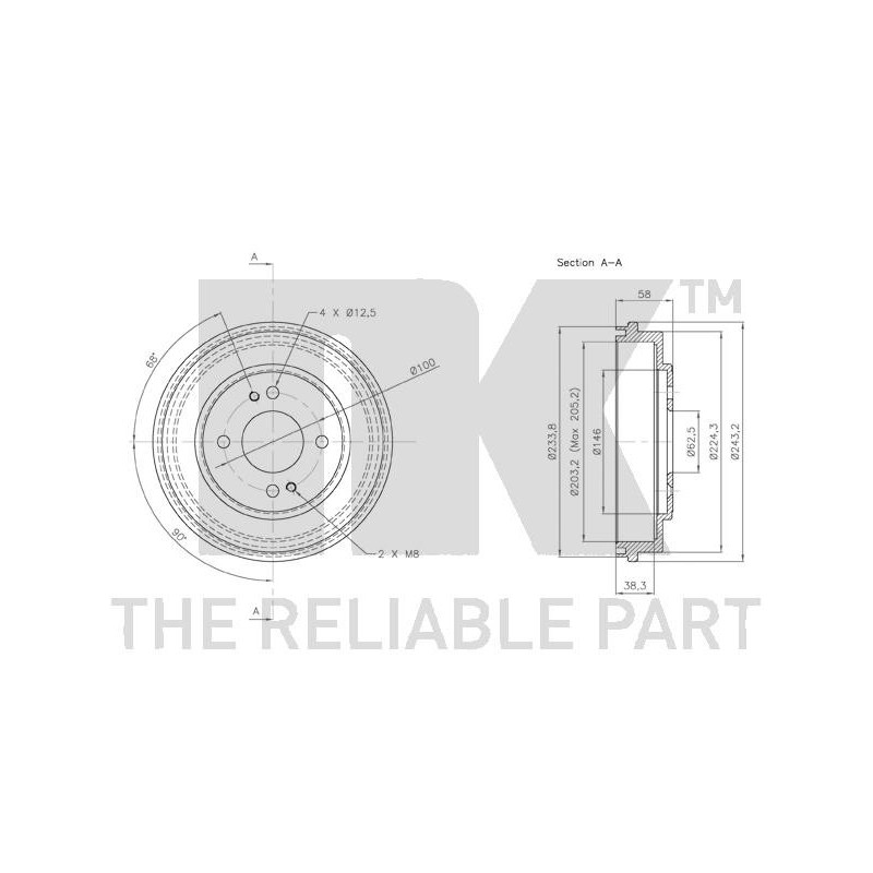 Tambour de frein NK