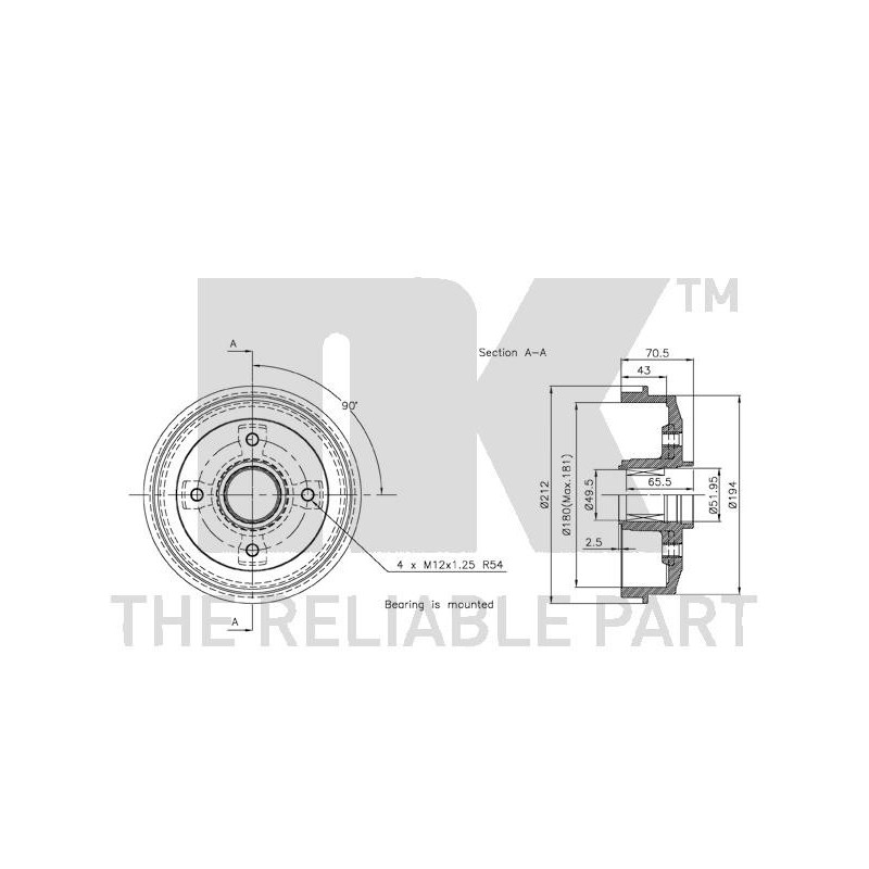 Tambour de frein NK