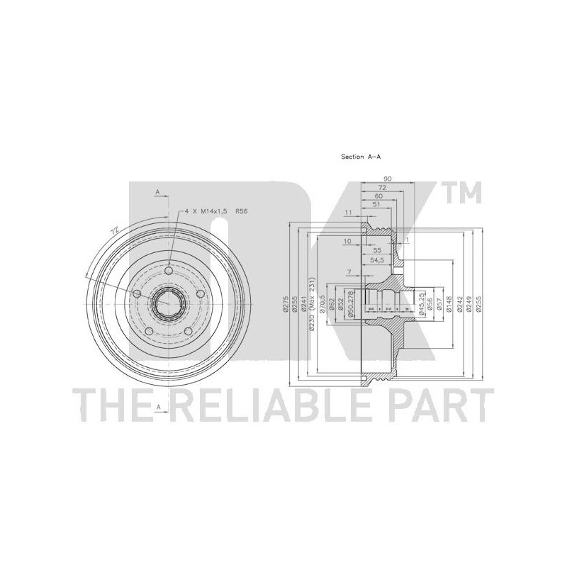 Tambour de frein NK