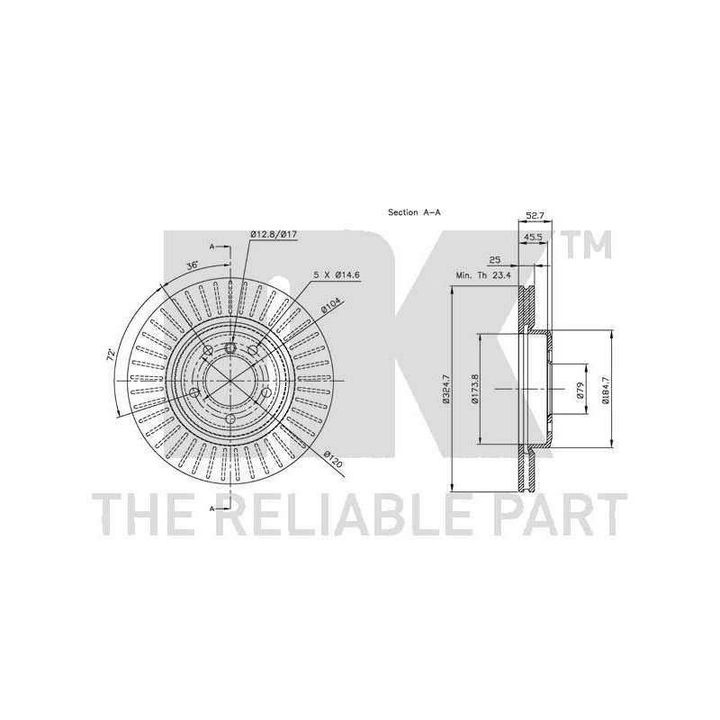 Jeu de 2 disques de frein NK
