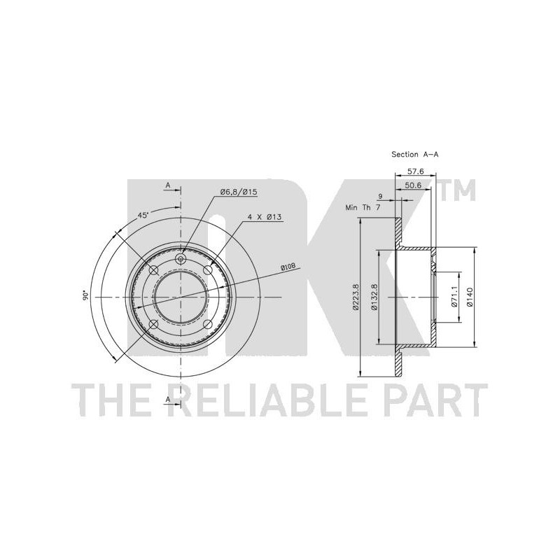 Jeu de 2 disques de frein NK