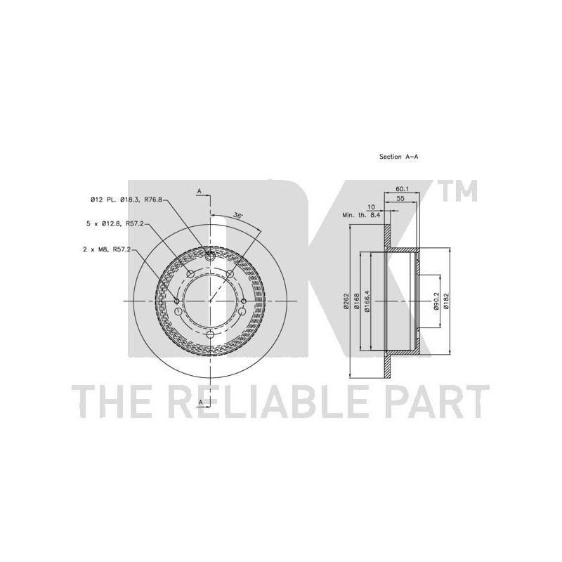 Jeu de 2 disques de frein NK