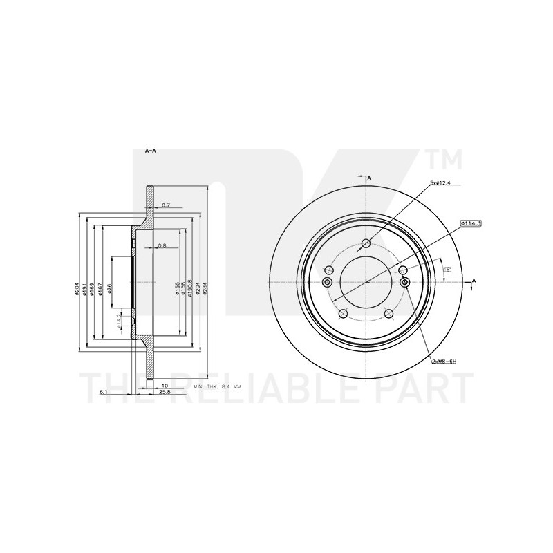 Jeu de 2 disques de frein NK