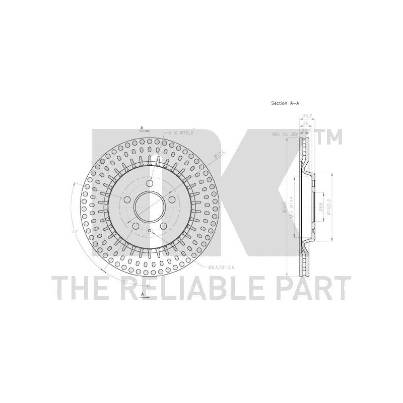 Jeu de 2 disques de frein NK