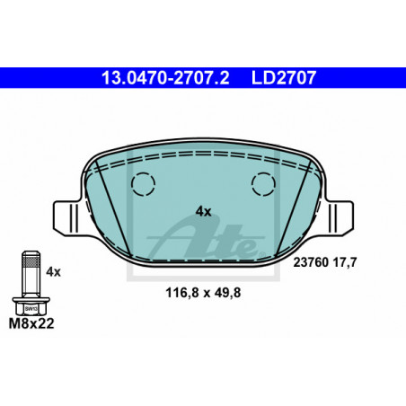 Jeu de quatre plaquettes de...