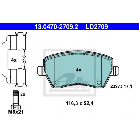 Jeu de quatre plaquettes de...