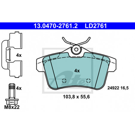 Jeu de quatre plaquettes de...