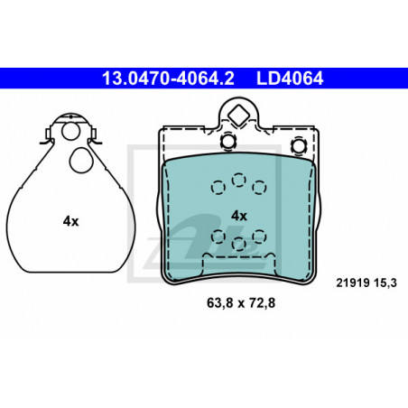 Jeu de quatre plaquettes de...