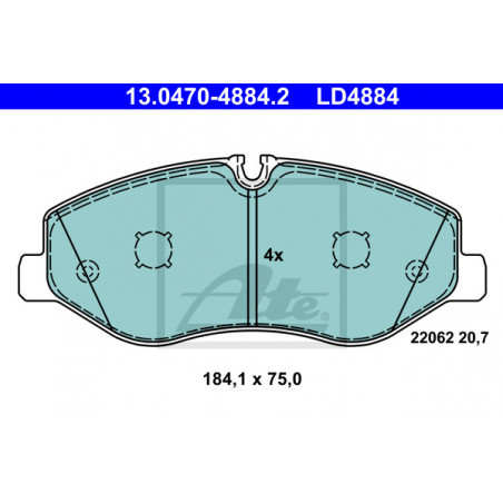 Jeu de quatre plaquettes de...