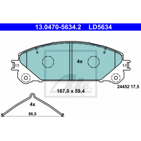 Jeu de quatre plaquettes de...