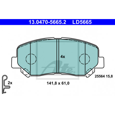 Jeu de quatre plaquettes de...