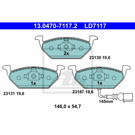 Jeu de quatre plaquettes de...
