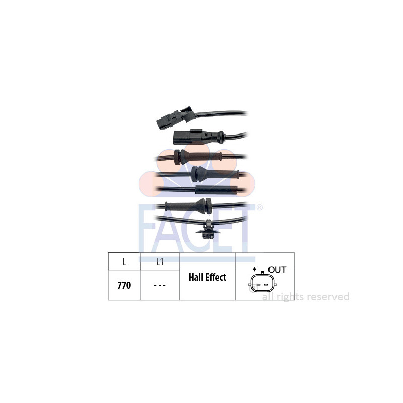 Capteur ABS FACET