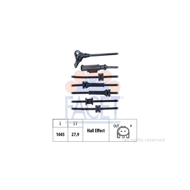 Capteur ABS FACET