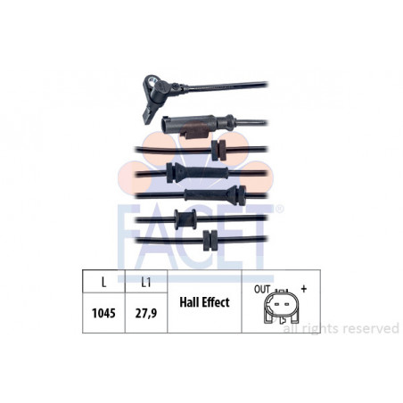 Capteur ABS FACET
