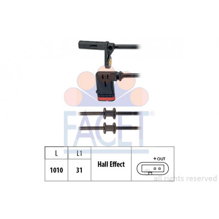 Capteur ABS FACET