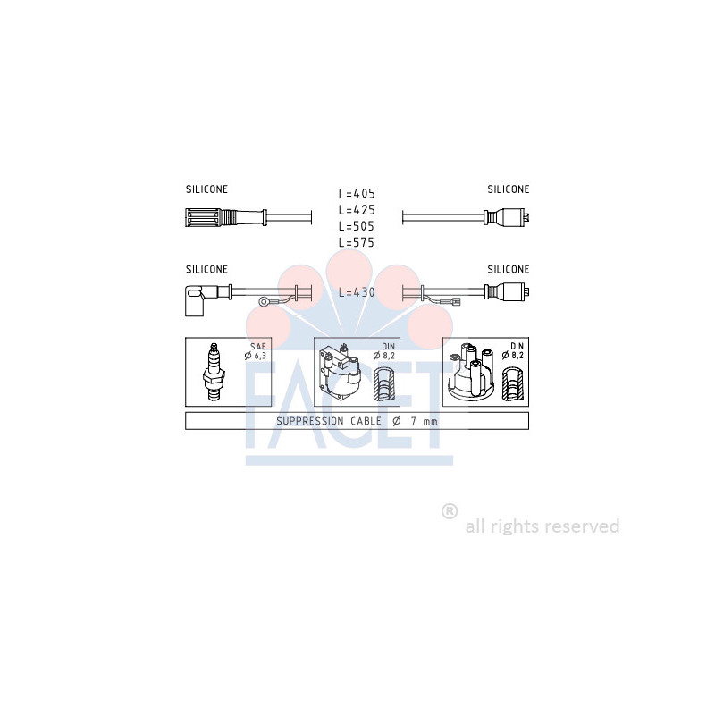 Fils de bougies / Faisceau d'allumage FACET