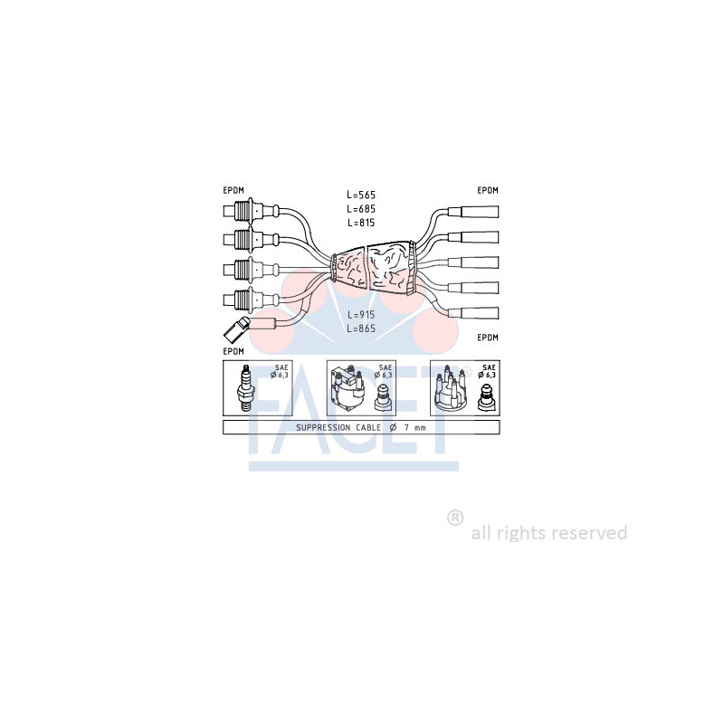 Fils de bougies / Faisceau d'allumage FACET