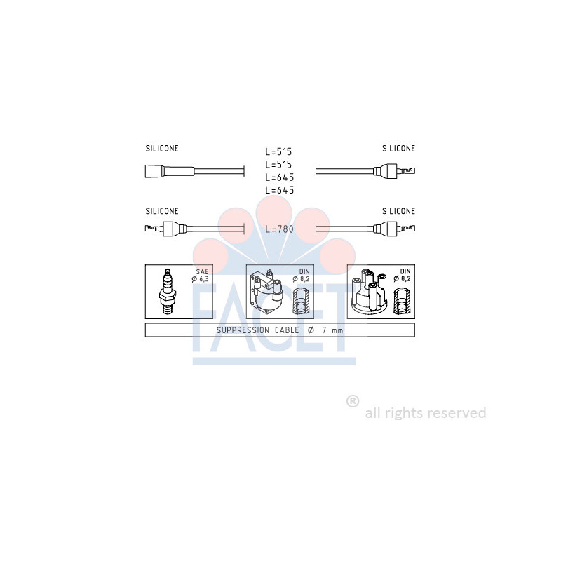 Fils de bougies / Faisceau d'allumage FACET