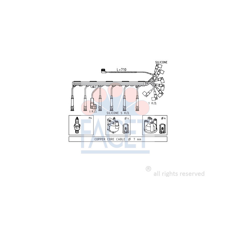 Fils de bougies / Faisceau d'allumage FACET