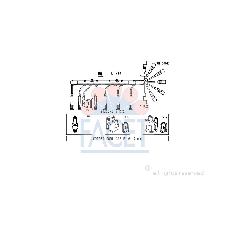 Fils de bougies / Faisceau d'allumage FACET