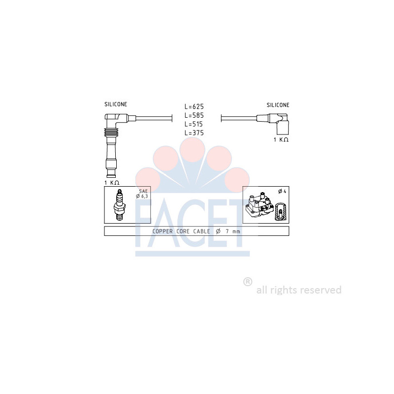 Fils de bougies / Faisceau d'allumage FACET