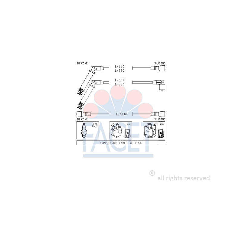 Fils de bougies / Faisceau d'allumage FACET