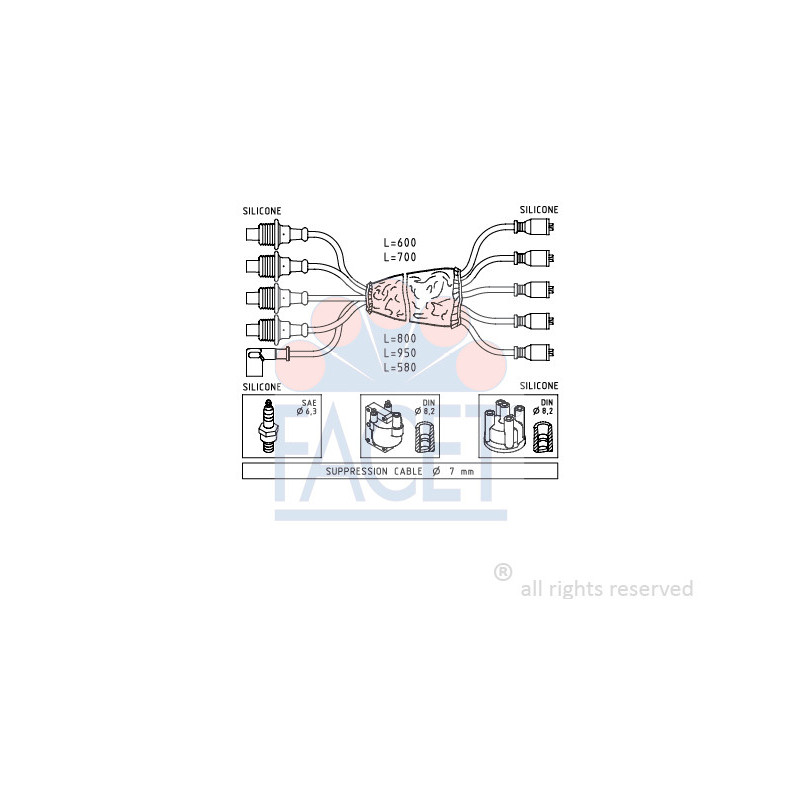 Fils de bougies / Faisceau d'allumage FACET