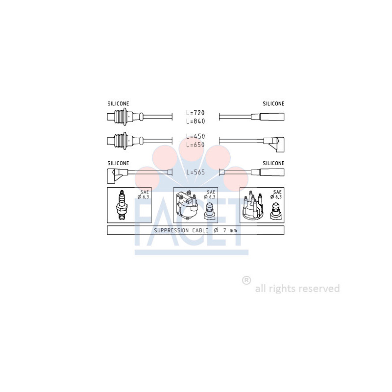 Fils de bougies / Faisceau d'allumage FACET