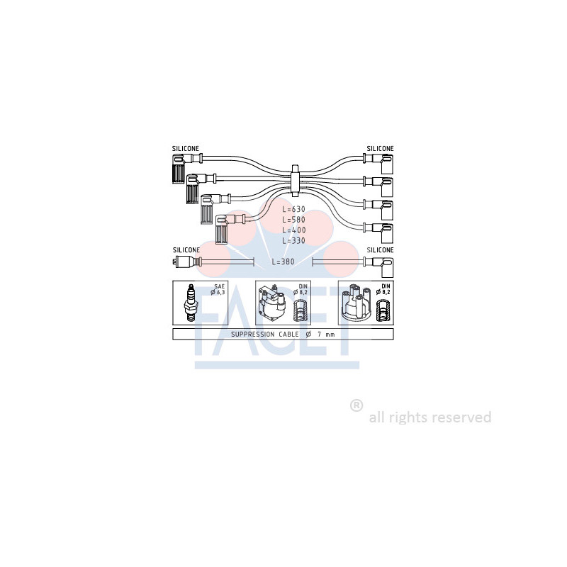 Fils de bougies / Faisceau d'allumage FACET