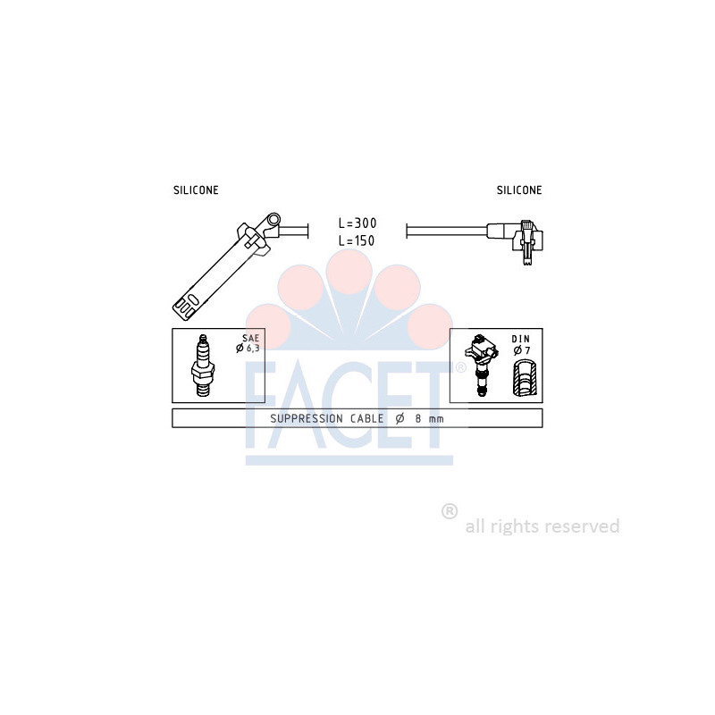 Fils de bougies / Faisceau d'allumage FACET