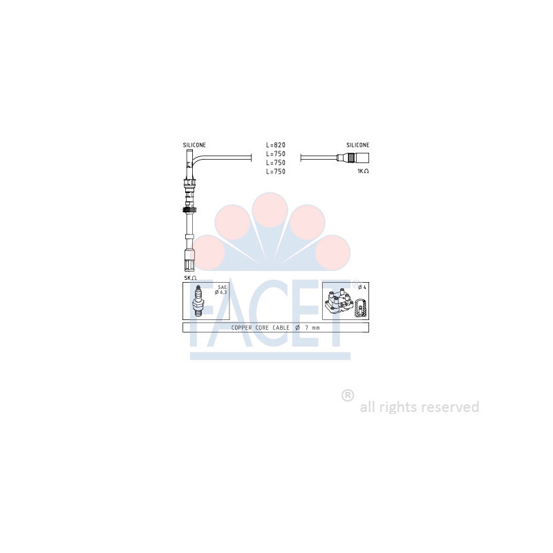 Fils de bougies / Faisceau d'allumage FACET