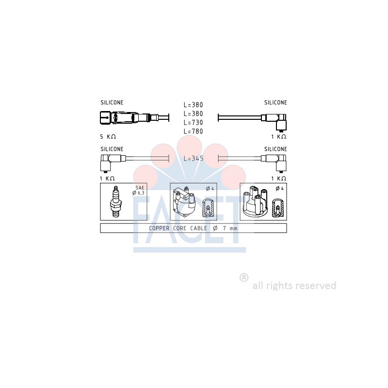 Fils de bougies / Faisceau d'allumage FACET