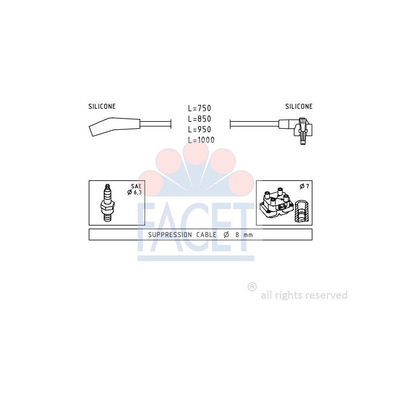 Fils de bougies / Faisceau d'allumage FACET