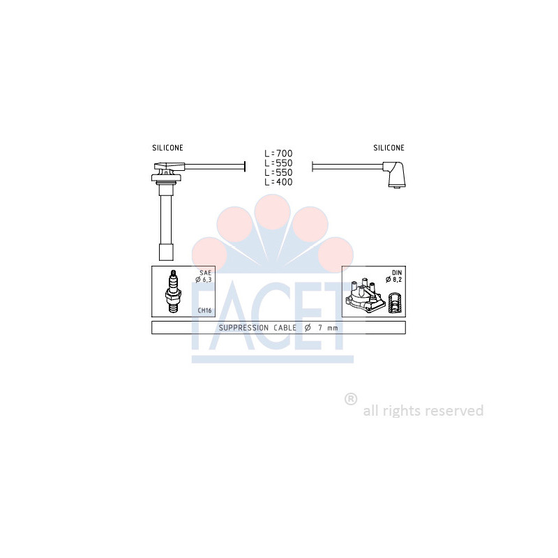 Fils de bougies / Faisceau d'allumage FACET