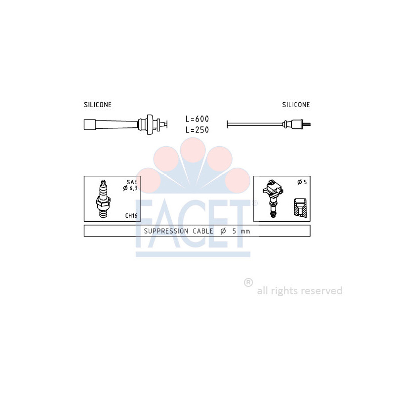 Fils de bougies / Faisceau d'allumage FACET
