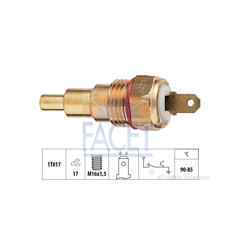 Interrupteur de température (ventilateur radiateur) FACET